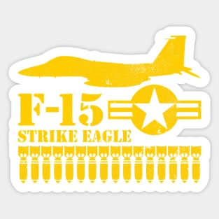 F-15 Strike Eagle (distressed) Sticker